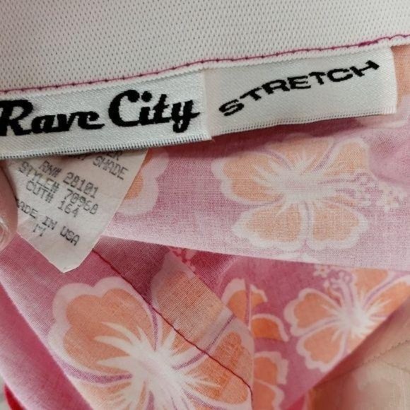 Rave City Tropical Pink Floral Print medium 90s Grunge Punk skater Emo Dress - Picture 7 of 8